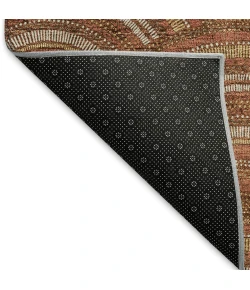 Addison Mayfield Orange AMF984 - 8ft. Round Rug