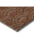 Addison Mayfield Orange AMF984 - 8ft. Round Rug