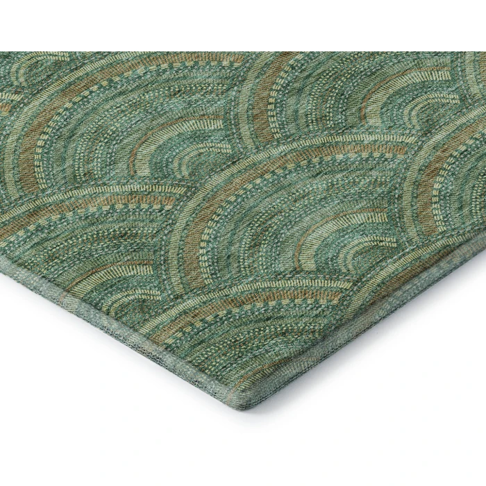 Addison Mayfield Green AMF984 - 8ft. Round Rug