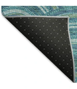 Addison Mayfield Teal AMF984 - 8ft. Round Rug