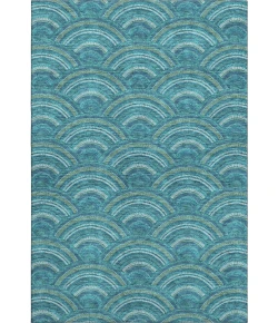 Addison Mayfield Teal AMF984 - 8ft. Round Rug