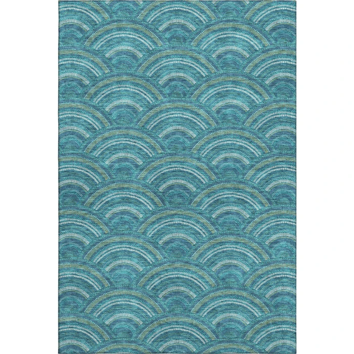 Addison Mayfield Teal AMF984 2ft. 3in. x 7ft. 6in. Rect. Rug