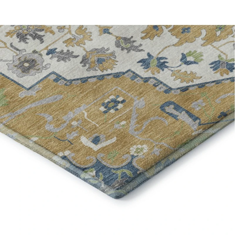 Addison Mayfield Gold AMF985 - 8ft. Round Rug