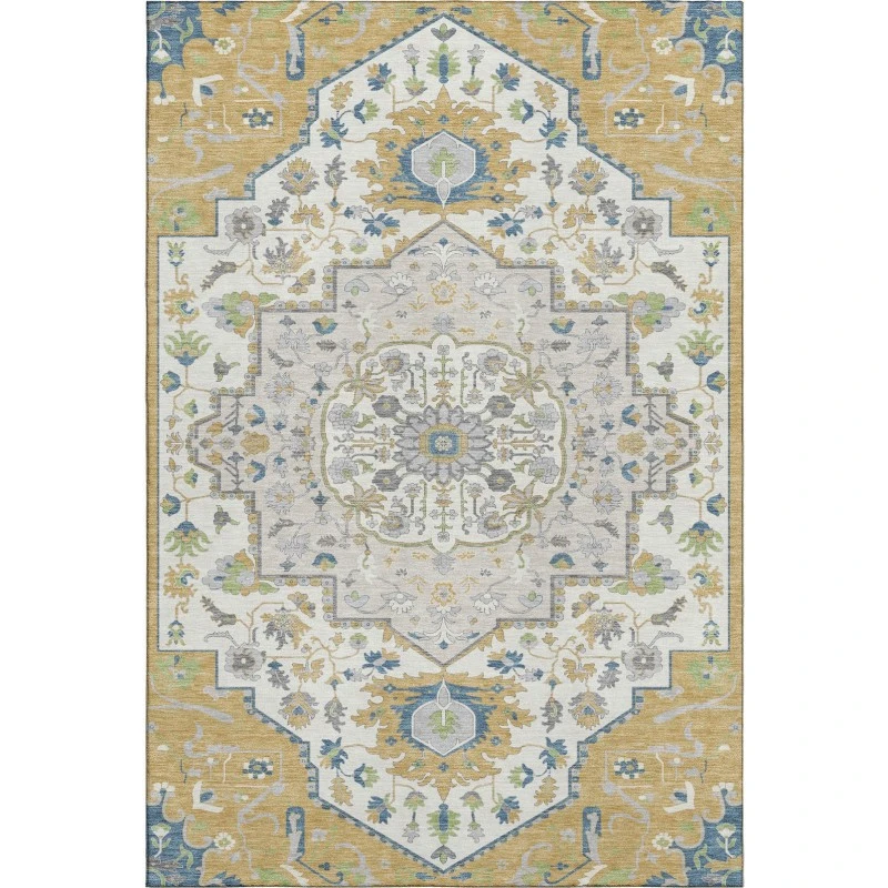 Addison Mayfield Gold AMF985 - 8ft. Round Rug
