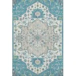 Addison Mayfield Teal AMF985 - 8ft. Round Rug