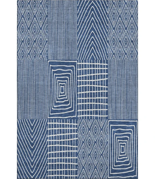 Addison Mayfield Blue AMF990 - 8ft. Round Rug