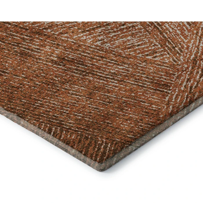 Addison Mayfield Orange AMF991 - 8ft. Round Rug