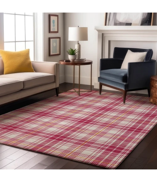 Addison Mayfield Pink AMF993 - 8ft. Round Rug