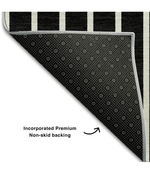 Addison Mayfield Black AMF994 - 8ft. Round Rug