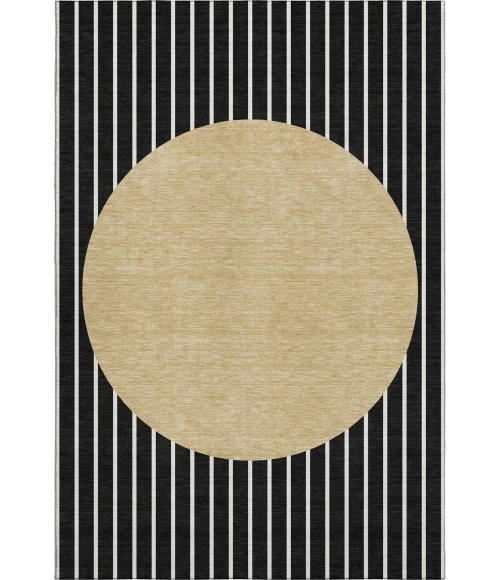 Addison Mayfield Black AMF994 - 8ft. Round Rug