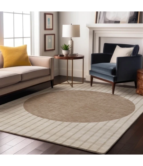 Addison Mayfield Ivory AMF994 - 8ft. Round Rug