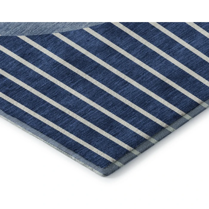 Addison Mayfield Blue AMF994 - 8ft. Round Rug