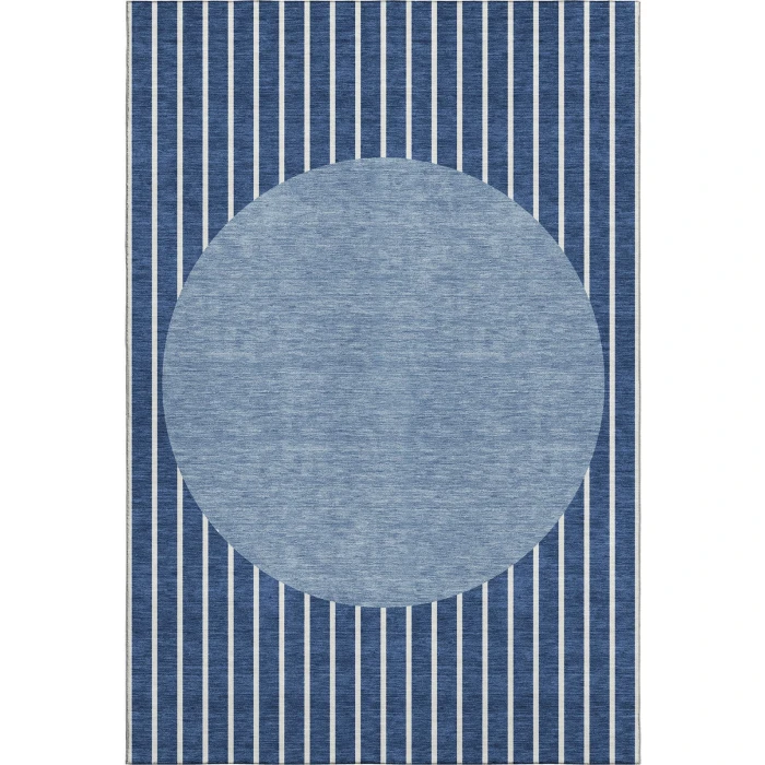 Addison Mayfield Blue AMF994 - 8ft. Round Rug