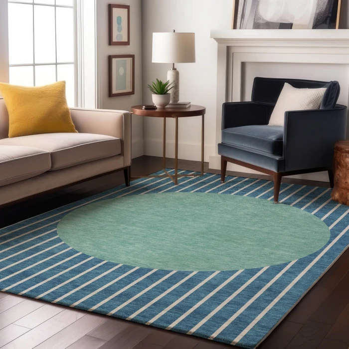 Addison Mayfield Teal AMF994 5ft. x 7ft. 6in. Rect. Rug