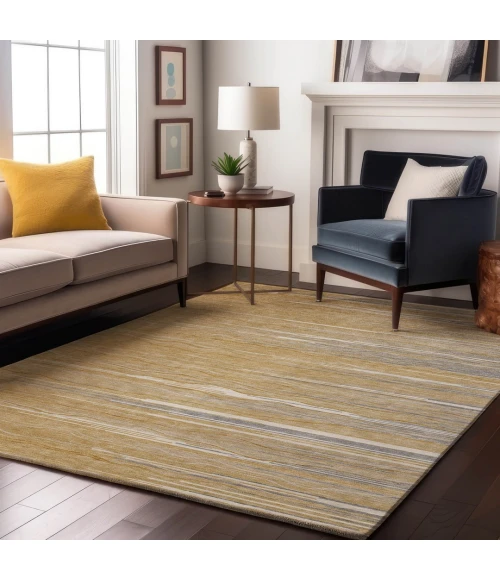 Addison Mayfield Gold AMF996 - 8ft. Round Rug