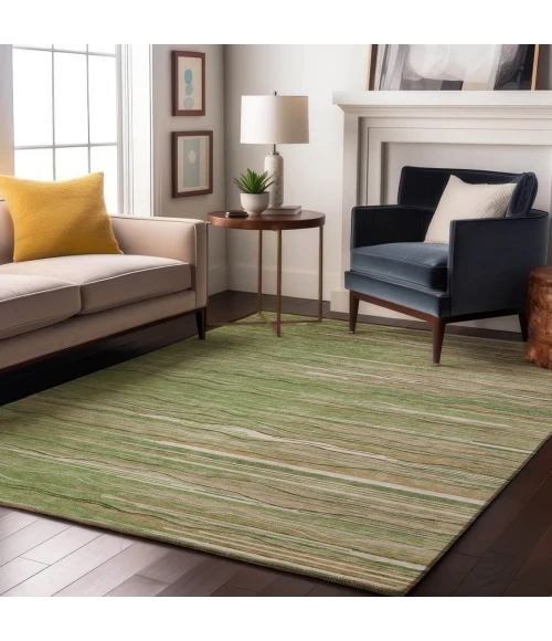 Addison Mayfield Green AMF996 - 8ft. Round Rug