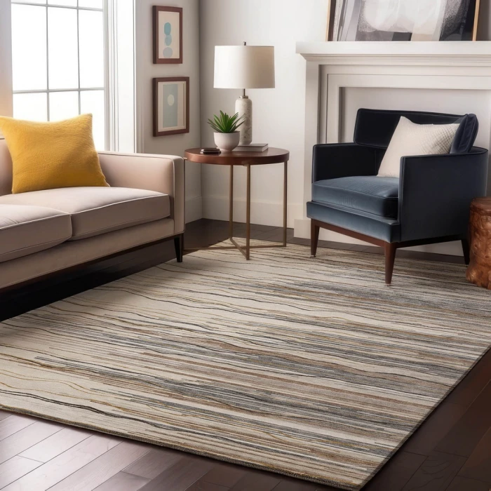 Addison Mayfield Ivory AMF996 - 8ft. Round Rug