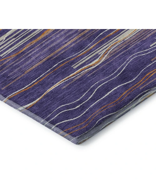 Addison Mayfield Purple AMF996 - 8ft. Round Rug