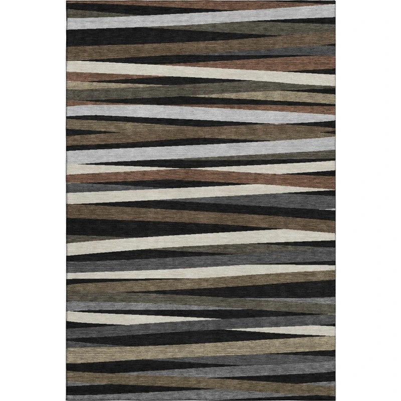 Addison Mayfield Black AMF997 - 8ft. Round Rug