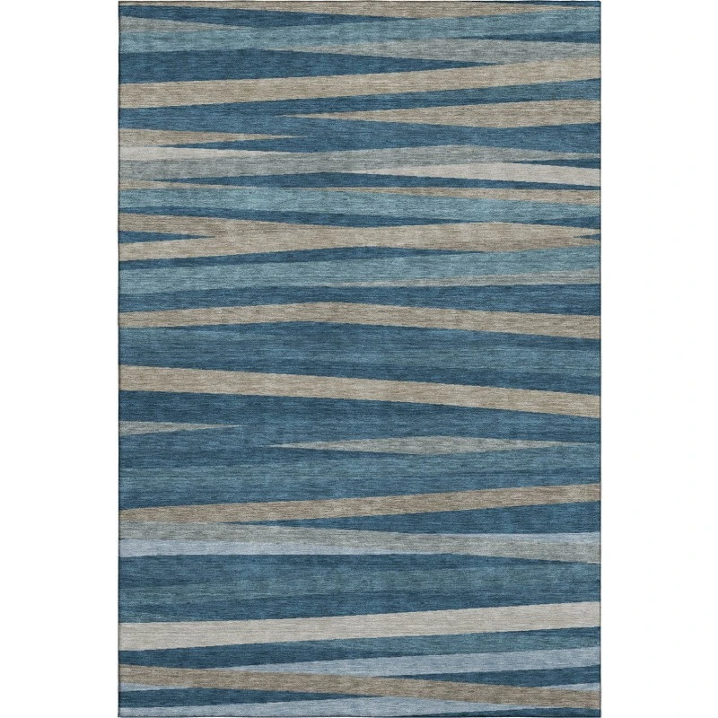 Addison Mayfield Blue AMF997 - 8ft. Round Rug