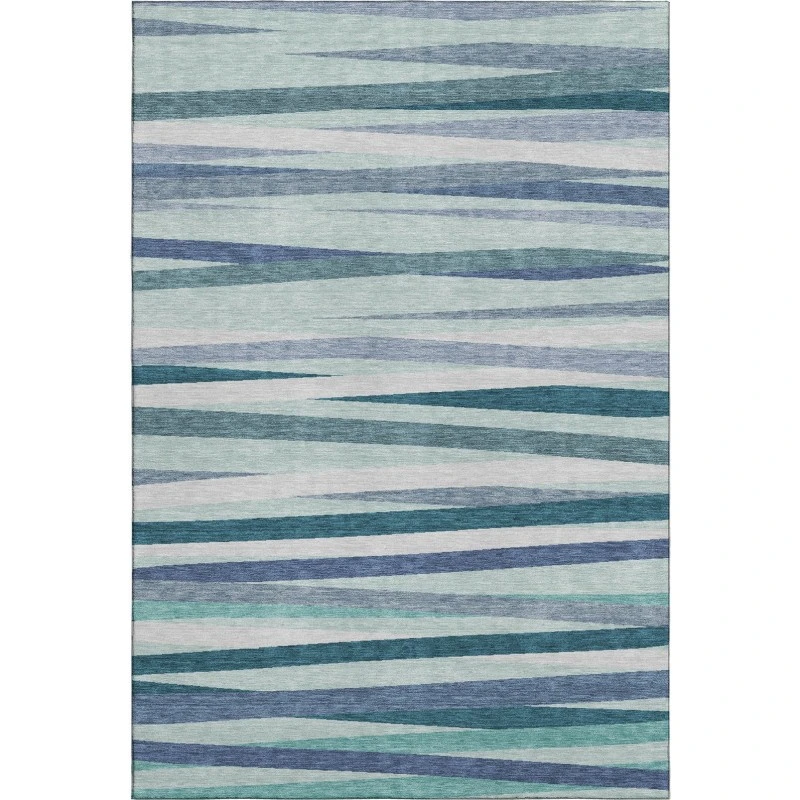 Addison Mayfield Teal AMF997 - 8ft. Round Rug