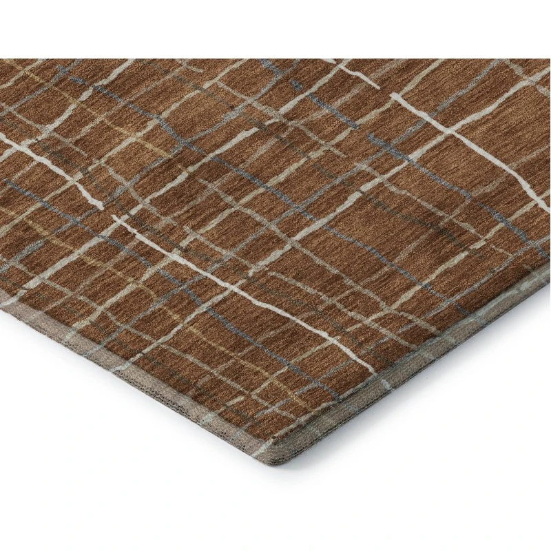 Addison Mayfield Orange AMF998 - 8ft. Round Rug
