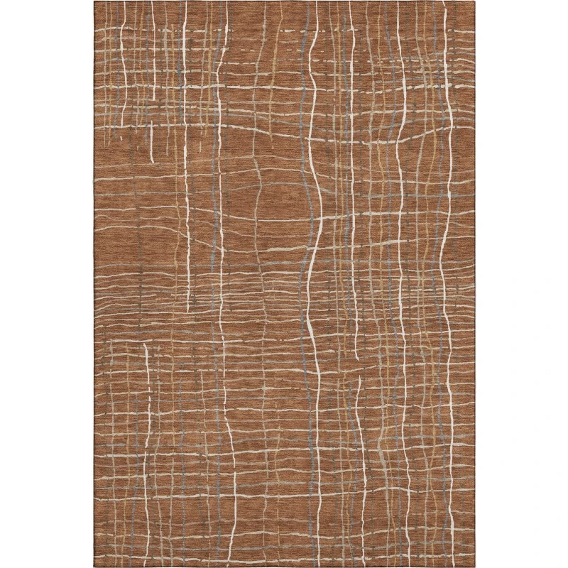 Addison Mayfield Orange AMF998 - 8ft. Round Rug