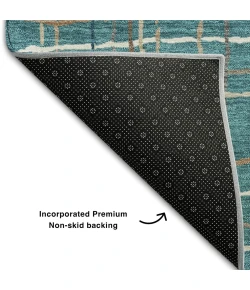 Addison Mayfield Teal AMF998 - 8ft. Round Rug