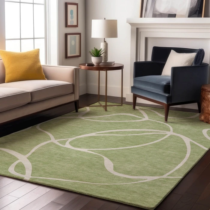Addison Mayfield Green AMF999 9ft. x 12ft. Rect. Rug