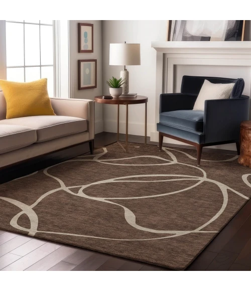 Addison Mayfield Brown AMF999 9ft. x 12ft. Rect. Rug