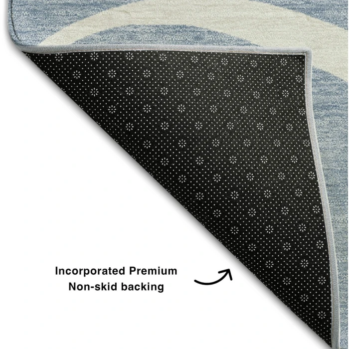 Addison Mayfield Blue AMF999 - 8ft. Round Rug