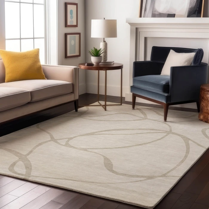Addison Mayfield Ivory AMF999 - 8ft. Round Rug