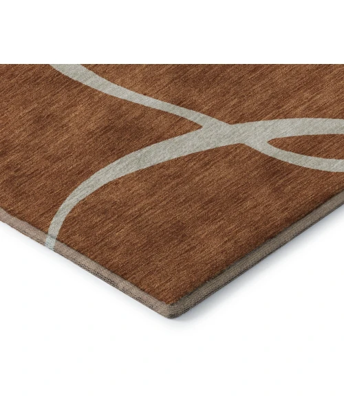 Addison Mayfield Orange AMF999 - 8ft. Round Rug
