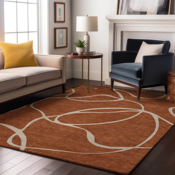 Addison Mayfield Orange AMF999 9ft. x 12ft. Rect. Rug