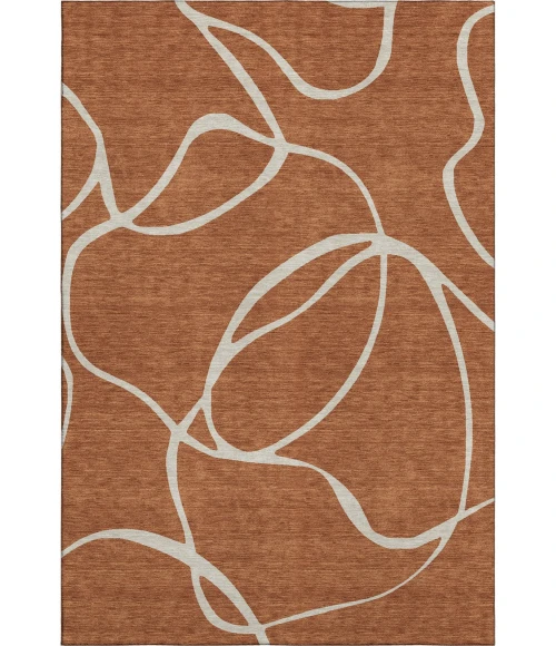 Addison Mayfield Orange AMF999 - 8ft. Round Rug