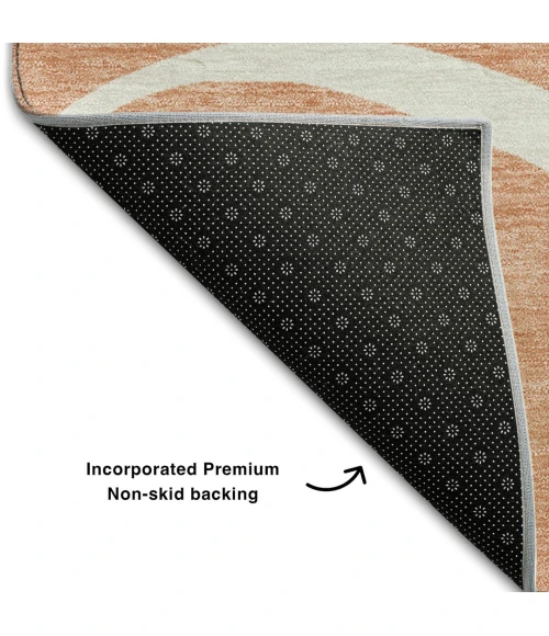 Addison Mayfield Orange AMF999 - 8ft. Round Rug