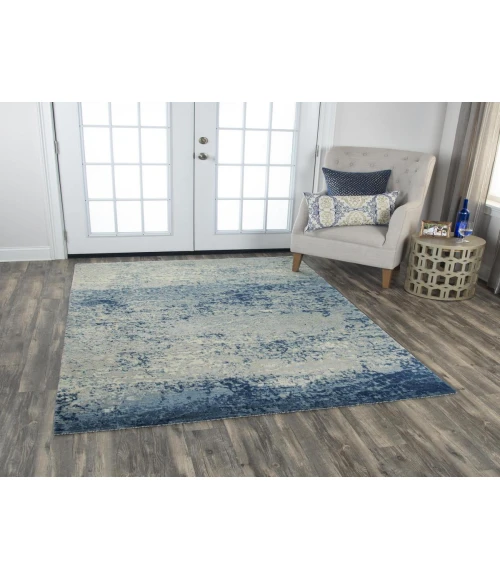 Rugs Town Radiant Blue 004108 2 ft. 6 in. X 10 ft. Rectangle Rug