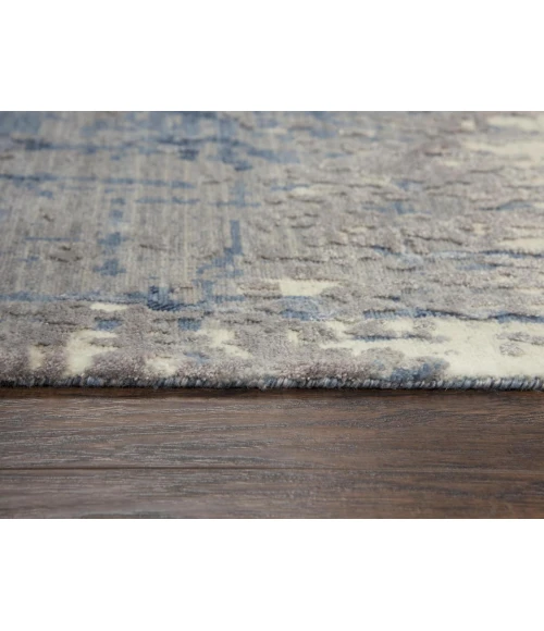 Rugs Town Radiant Blue 004109 2 ft. 6 in. X 10 ft. Rectangle Rug