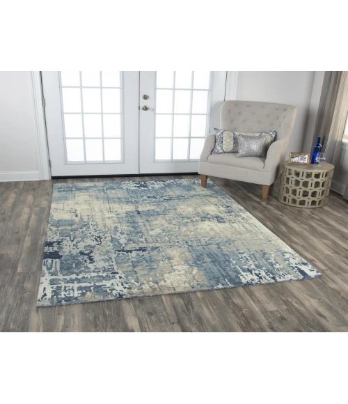 Rugs Town Radiant Blue 004109 2 ft. 6 in. X 10 ft. Rectangle Rug