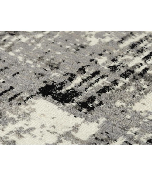 Rugs Town Aurora Grey/ Black 005115 5 ft. X 8 ft. Rectangle Rug