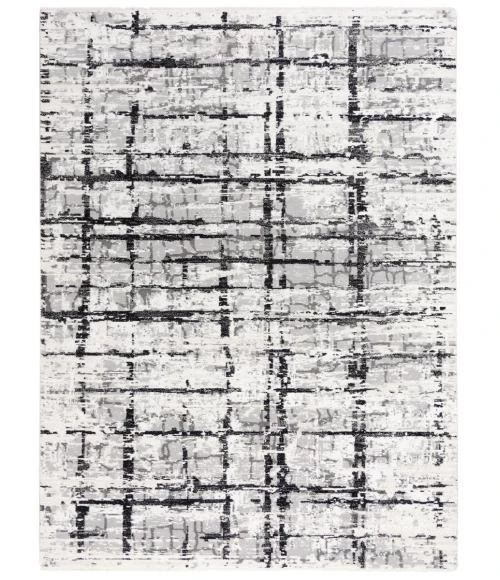 Rugs Town Aurora Black/ Ivory 005117 10 ft. X 13 ft. Rectangle Rug
