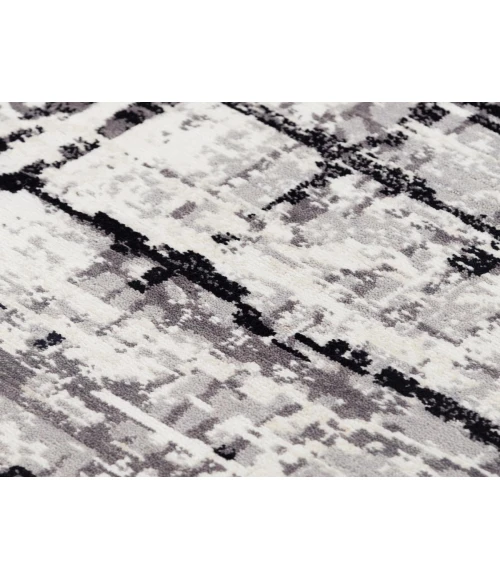 Rugs Town Aurora Black/ Ivory 005117 10 ft. X 13 ft. Rectangle Rug