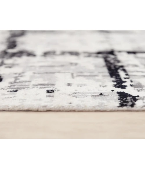 Rugs Town Aurora Black/ Ivory 005117 10 ft. X 13 ft. Rectangle Rug