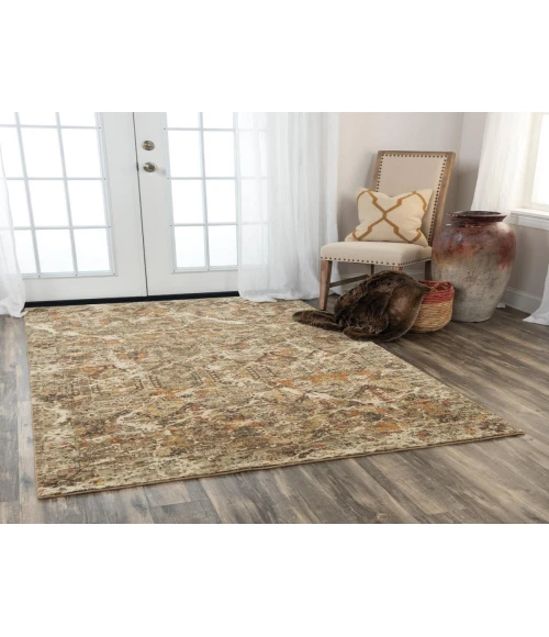 Rugs Town Infinity Brown/ Beige 008104 8 ft. X 10 ft. Rectangle Rug