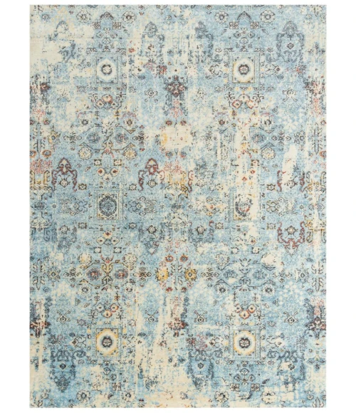 Rugs Town Infinity Blue/ Beige 008107 5 ft. X 8 ft. Rectangle Rug