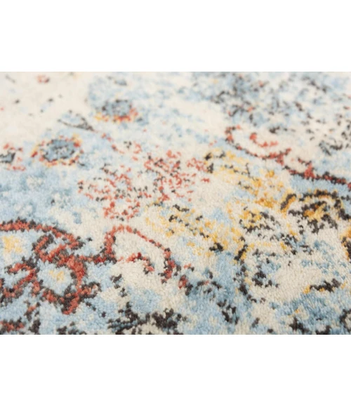 Rugs Town Infinity Blue/ Beige 008107 5 ft. X 8 ft. Rectangle Rug