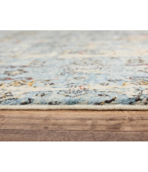 Rugs Town Infinity Blue/ Beige 008107 5 ft. X 8 ft. Rectangle Rug