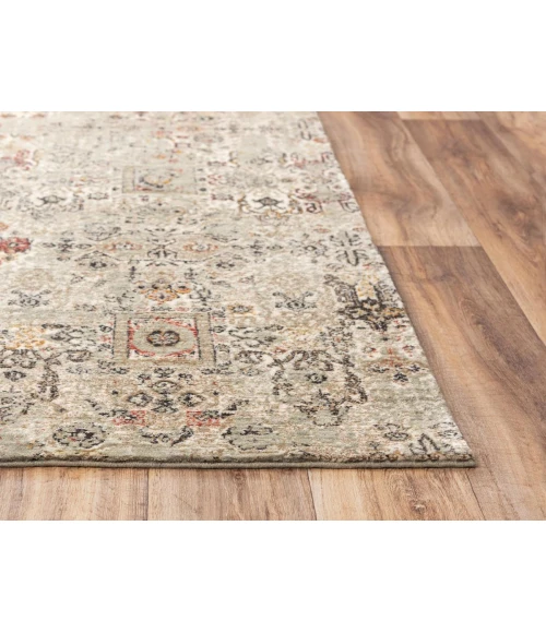 Rugs Town Infinity Green/ Beige 008108 8 ft. X 10 ft. Rectangle Rug