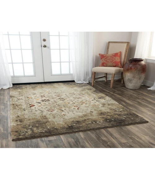 Rugs Town Infinity Beige/ Brown 008110 5 ft. X 8 ft. Rectangle Rug