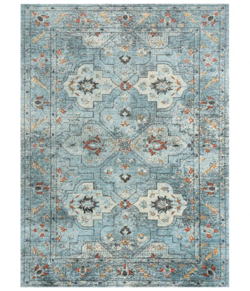 Rugs Town Alure Blue 009110 5 ft. X 8 ft. Rectangle Rug